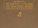 LENER STRING QUARTET Beethoven: Quartet in E minor Op. 59 No.2    78RPM A303