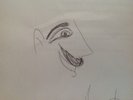 MICHAEL JACKSON DRAWING SKETCH DRAWN AND AUTOGRAPHED BY KING OF POP NOT MADONNA
