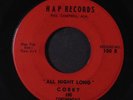 CORKY & CONTINENTALS: Bring My Baby Back To Me / All Night Long 45 (Alabama 2-s
