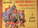 Vintage Walt Disney's Mickey Mouse's Christmas Party Golden Record Set
