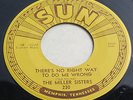 Country Bopper 45 - MILLER SISTERS - There's No Right Way - SUN 230 PUSH MARKS