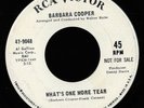 BARBARA COOPER What's One More Tear? b/w Playground VINYL 7
