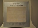 Steve Reich LP VInyl Convolut 3 LPs Tehillim, Octet, Music for 18 Musicians
