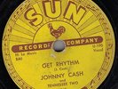 Johnny Cash SUN 241 1956 Rockabilly 78 Get Rhythm / I Walk The Line HEAR (G+)