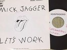 PROMO ONLY   MICK JAGGER let's work JAPAN 45 PS  rolling stones