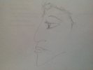 MICHAEL JACKSON DRAWING SKETCH DRAWN AND AUTOGRAPHED BY KING OF POP NOT MADONNA