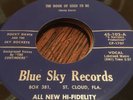 Rocky Davis and the Sky Rockets HOT ROD BABY Blue Sky Rockabilly 45 RARE HEAR
