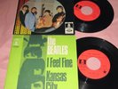 Two Beatles Odeon/France Vinyl 45s w/Covers