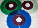 Three Beatles Colored Vinyl 45s-Near Mint