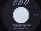 Halloween R&B Popcorn/Sax Rocker 45 HOLLYWOOD FLAMES Frankenstein's Den EBB HEAR