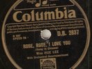 MISS HUE LEE: Rose, Rose, I Love You (UK Columbia 78)