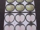 RARE VINTAGE UNCUT NO PRINT BEATLES APPLE RECORD LABELS. (NO RECORD)