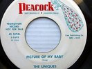 THE UNIQUES doowop MINT-Minus PEACOCK 45 PICTURE OF MY BABY / MYSTERIOUS pj117