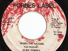 RARE ROOTS REGGAE 45 FORBES LABEL ALRIC FORBES 