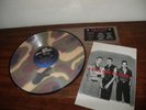 THE CLASH. COMBAT ROCK. USA PROMO ONLY PICTURE DISC LP + STICKER.RARE CAMOUFLAGE