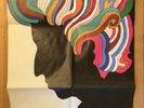 BOB DYLAN Greatest Hits LP w/ Milton Glaser poster KCS 2663 rare VG+