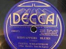 Decca 7177 Peetie Wheatstraw w Kokomo Arnold KIDNAPPERS BLUES 1935 78 rpm BLUES