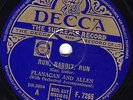 FLANAGAN & ALLEN WARTIME CLASSIC 78  RUN RABBIT RUN / HANG OUT THE WASHING.. EX+