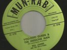 ROCKABILLY bw/ JUNGLE VOODOO- BILL JAMES-  SCHOOLS OUT  -HEAR- MUN-RAB