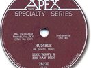 Super Rare 1958 LINK WRAY & his Ray Men Rock'n Roll 78 RPM Record. Rumble