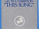 George Harrison U.S. 45 Dark Horse DRC 8294 This Song w/Picture Sleeve