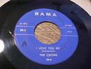 THE CROWS 45 1953 Gee I Love You So 1st Press RAMA RR-5 Doo Wop
