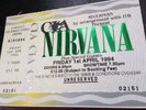 Genuine Nirvana Ticket April 1st 1994 Brixton Academy Kurt Cobain Memorabilia