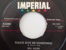 Orig Bill Allen, Please Give Me Something 45rpm record, guitar rockabilly, 1955