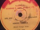 MZURI CONGO KIDS MZURI AM 535 AFRICA 78 RPM V+/E- CONGOLESE AFRICAN GUITAR