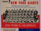 BALTIMORE COLTS: Vs. New York Giants ’58 National Bohemian 7” 45 Beer Record
