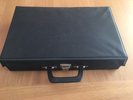 VINTAGE CASSETTE TAPE BLACK STORAGE BOX CASE - HOLDS 32 TAPES