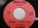 THE BERGANEES 'Cause I Love You/Time is 45 - Artist-ville -Rare Soul -Tested VG+