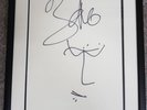 u2 signed ..bono signed self portrait  ...framed n mounted ..total one off