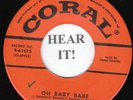 Johnny Burnette Trio ROCKABILLY 45 (Coral 61675) Oh Baby Babe /Midnight  KILLER