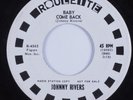 Rockabilly 45 JOHNNY RIVERS Baby Come Back ROULETTE VG++ promo HEAR