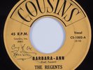 Rock & Roll Doo Wop 45 REGENTS Barbara-Ann COUSINS HEAR