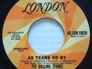 LONDON 9808 Rolling Stones orig RARE PROMO Rock 45 Mint Minus As Tears Go By