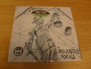 METALLICA 2 LP AND JUSTICE FOR ALL ORIGINAL AUDIOPHILE PROMO STAMP HYPE STICKER