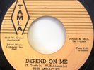 THE MIRACLES Depend On Me 45 TAMLA 54028 RARE 1960 w/o STRINGS VG