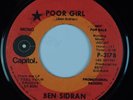 BEN SIDRAN: Poor Girl / Feel Your Groove CAPITOL Garage Psych Funk 45 Promo NM-