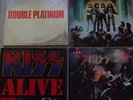4 VINTAGE VINYL RECORD ALBUMS..78 RPM..KISS..LOVE GUN..ALIVE 1 & 2..DBL PLATINUM