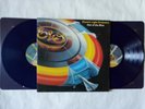 ELO OUT OF THE BLUE UK 2 LP ON BLUE VINYL IN G/F P/S WITH SPACESHIP INSERT JET