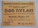 BOB DYLAN ERIC CLAPTON CONCERT TICKET1978 VINTAGE FULLY DATED VALUABLE 39 YRSOLD