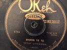 Okeh 8764 TEXAS ALEXANDER Broken Yo-Yo  CARL DAVIS guitar 1929 78 rpm BLUES
