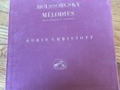 BORIS CHRISTOFF-MOUSSORGSKY MELODIES-4 LP BOX-BOOK- FRANCE IMP-1958-FALP 489-492