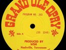 HANK SNOW JUNE CARTER TEX RITTER BILL MONROE GRAND OLE OPRY RADIO SHOW RECORD