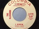 1966 The Illusions “I Know” “Take My Heart” PROMO 45