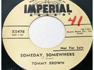 TOMMY BROWN Someday, Somewhere / Rock Away Blues IMPERIAL r&b rocker wlp dj 45
