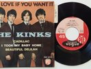 THE KINKS - GOT LOVE IF YOU WANT IT - RARE FRENCH 45/ps 7' EP M- + LANGUETTE