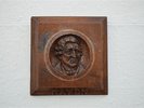 Original antique hand carved oak wall plaque of the composer Joseph Haydn c.1900